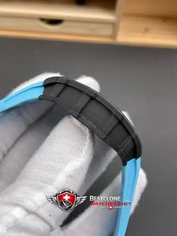 Richard Mille RM35 01 RAFA Super Clone Watch – NTPT Carbon Blue Strap RMUL3 Skeleton 11 Replica (4)