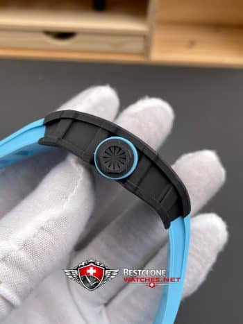 Richard Mille RM35 01 RAFA Super Clone Watch – NTPT Carbon Blue Strap RMUL3 Skeleton 11 Replica (6)