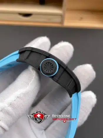 Richard Mille RM35 01 RAFA Super Clone Watch – NTPT Carbon Blue Strap RMUL3 Skeleton 11 Replica (6)