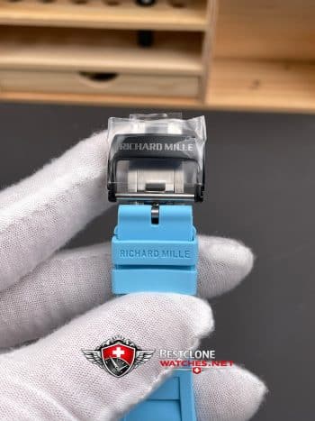Richard Mille RM35 01 RAFA Super Clone Watch – NTPT Carbon Blue Strap RMUL3 Skeleton 11 Replica (7)