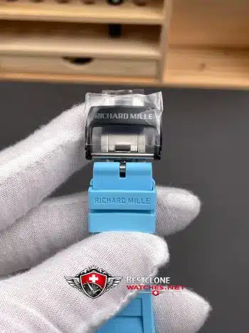 Richard Mille RM35 01 RAFA Super Clone Watch – NTPT Carbon Blue Strap RMUL3 Skeleton 11 Replica (7)