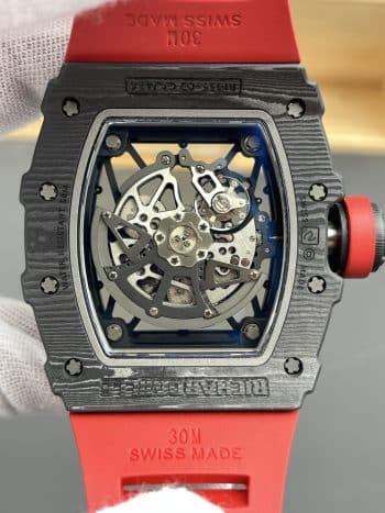 Richard Mille RM35 02 RAFA Super Clone Watch – NTPT Carbon Red Ring 11 Replica RMAL1 Skeleton Automatic (5)