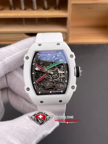 Richard Mille RM67 02 UAE Edición Super Clon reloj - cerámica blanca 11 Replica (1)