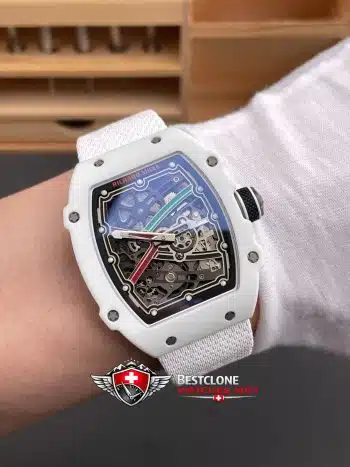 Richard Mille RM67 02 UAE Edición Super Clon reloj - cerámica blanca 11 Replica (9)
