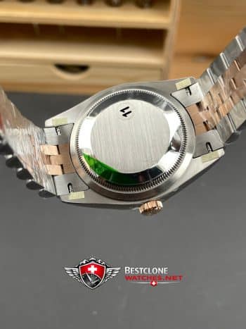Rolex Datejust 36mm Everose Gold Grey Dial Super Clone Watch Ref M126231 0013 (5)