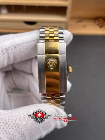 Rolex Datejust 36mm Ref M126233 0045 Champagne Diamond Dial Two Tone Super Clone Watch (8)