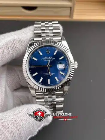 Rolex Datejust 41mm Ref M126334 0002 Blue Dial Super Clone Watch (1)