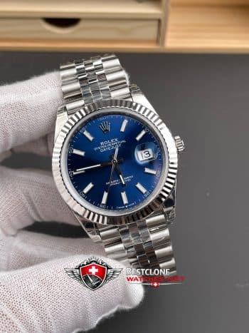 Rolex Datejust 41mm Ref M126334 0002 Blue Dial Super Clone Watch (2)