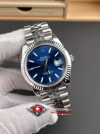 Rolex Datejust 41mm Ref M126334 0002 Blue Dial Super Clone Watch (2)