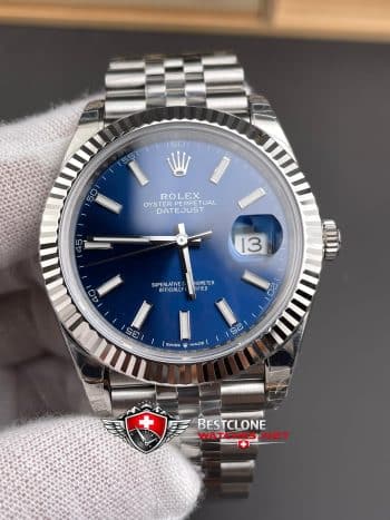 Rolex Datejust 41mm Ref M126334 0002 Blue Dial Super Clone Watch (3)