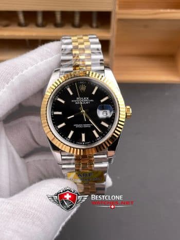 Rolex Datejust 41mm Ref m126333 Black Dial Two Tone Super Clone Watch (1)