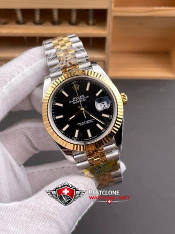 Rolex Datejust 41mm Ref m126333 Black Dial Two Tone Super Clone Watch (2)