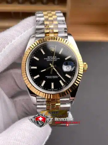 Rolex Datejust 41mm Ref m126333 Black Dial Two Tone Super Clone Watch (3)