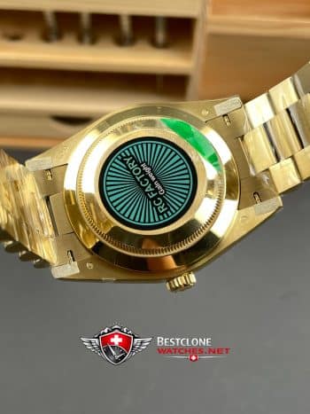 Rolex Day Date 40 Yellow Gold Black Dial Ref 228238 0004 Super Clone Watch (5)