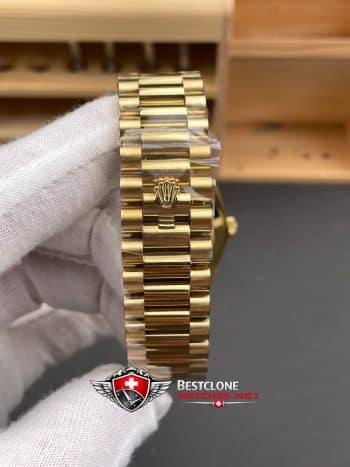 Rolex Day Date 40 Yellow Gold Black Dial Ref 228238 0004 Super Clone Watch (8)