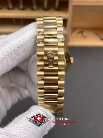 Rolex Day Date Super Clone Swiss Replica Watch Ref M228238 0069 Olive Green Dial 3255 Swiss Movement (9)