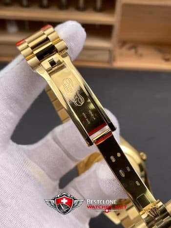 Rolex Day Date Super Clone Swiss Replica Watch Ref M228348RBR 0039 Black Sugar Dial 3255 Swiss Movement (9)