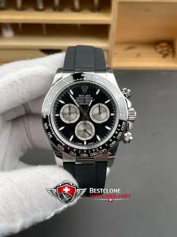 Reloj Rolex Daytona Esfera Negra Oysterflex 40mm Super Clone Ref M126519LN 0002 (1)