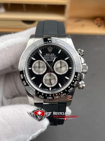 Rolex Daytona Black Dial Oysterflex 40mm Super Clone Watch Ref M126519LN 0002 (3)