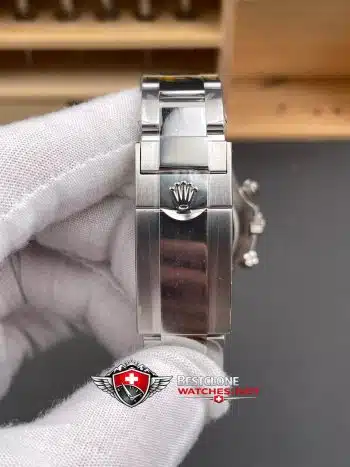 Rolex Daytona Black Dial Silver Bezel 40mm Ref M126500LN 0002 Super Clone Watch (8)