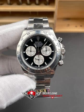 Reloj Rolex Daytona Esfera Negra Subesferas Plateadas 40mm Ref M126509 0001 Super Clone (1)