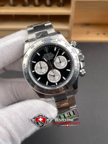 Rolex Daytona Black Dial Silver Subdials 40mm Ref M126509 0001 Super Clone Watch (2)