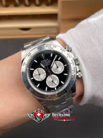 Rolex Daytona Black Dial Silver Subdials 40mm Ref M126509 0001 Super Clone Watch (9)