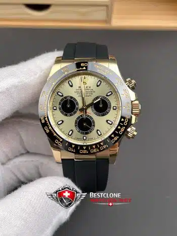 Reloj Rolex Daytona Champagne Dial Oysterflex 40mm Ref M116518LN 0048 Super Clone (1)