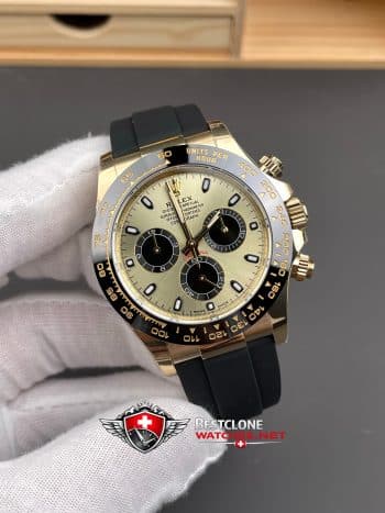 Rolex Daytona Champagne Dial Oysterflex 40mm Ref M116518LN 0048 Super Clone Watch (2)