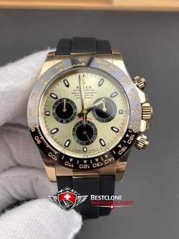 Rolex Daytona Champagne Dial Oysterflex 40mm Ref M116518LN 0048 Super Clone Watch (3)
