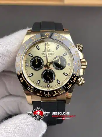 Rolex Daytona Champagne Dial Oysterflex 40mm Ref M116518LN 0048 Super Clone Watch (3)