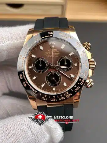 Rolex Daytona Chocolate Dial Oysterflex 40mm Ref M126515LN 0010 Super Clone Watch (3)