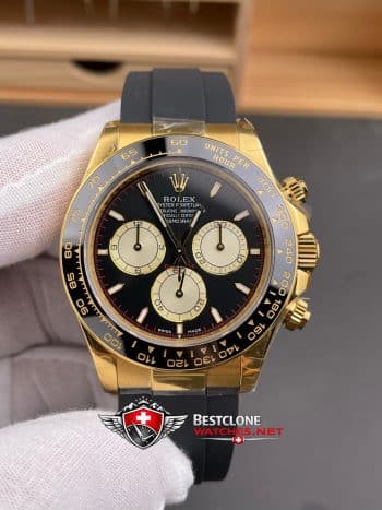 Rolex Daytona “Monster” Black Dial Oysterflex 40mm Ref M126518LN 0004 Super Clone Watch (1)