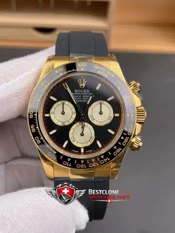 Reloj Rolex Daytona “Monster” Esfera Negra Oysterflex 40mm Ref M126518LN 0004 Super Clone (1)
