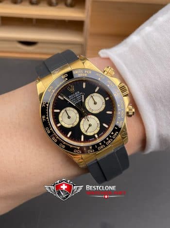 Reloj Rolex Daytona “Monster” Esfera Negra Oysterflex 40mm Ref M126518LN 0004 Super Clone (7)