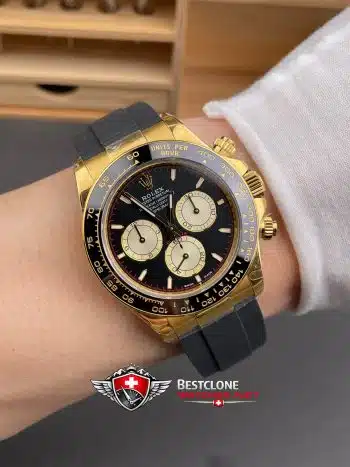 Reloj Rolex Daytona “Monster” Esfera Negra Oysterflex 40mm Ref M126518LN 0004 Super Clone (7)