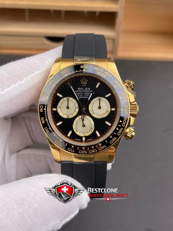 Reloj Rolex Daytona “Monster” Esfera Negra Oysterflex 40mm Ref M126518LN 0004 Super Clone (8)