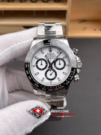 Rolex Daytona Panda Dial 40mm Super Clone Watch 116500LN Bisel de cerámica negro (1)