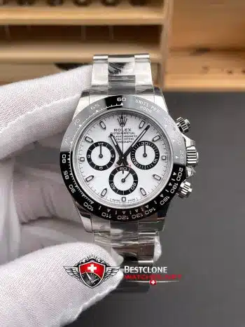 Rolex Daytona Panda Dial 40mm Super Clone Watch 116500LN Bisel de cerámica negro (1)
