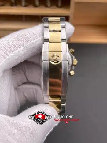 Rolex Daytona Two Tone Champagne Dial 40mm Ref M126503 0004 Super Clone Watch (8)
