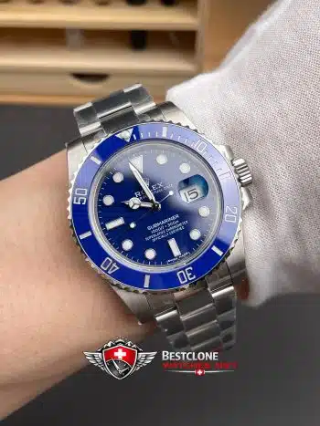 Rolex Submariner 116619LB Esfera Azul Super Clon Reloj - Lujo Azul Bisel Cerámico Replica (9)