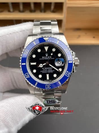 Reloj Rolex Submariner 126619LB Super Clone - Esfera Negra Bisel Cerámico Azul 41mm (1)