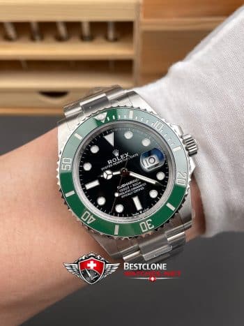 Rolex Submariner m126610LV Verde Hulk Super Clon Reloj - Nuevo 41mm Actualización de lujo de buceo Replica (9)